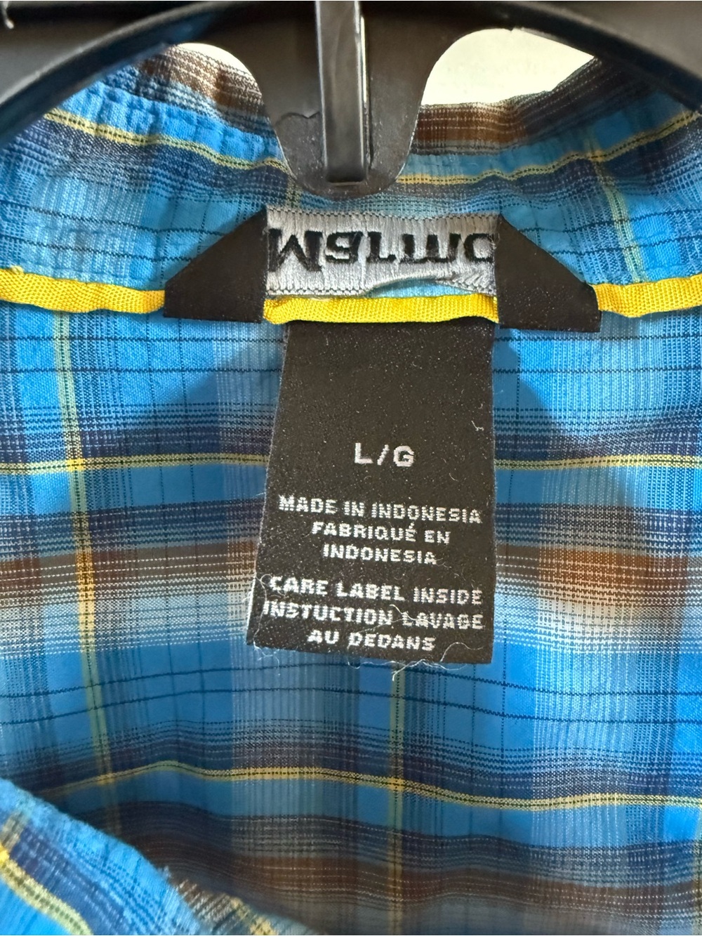 Marmot Blue Plaid Short Sleeve Shirt Large - Picture 4 of 9